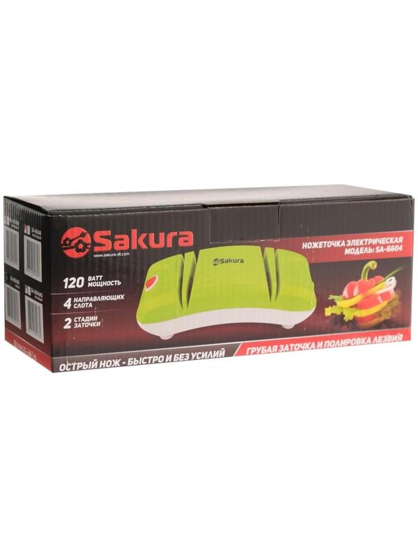 Точилка для ножей Sakura SA-6604BK, электрическая, 120 Вт, чёрная