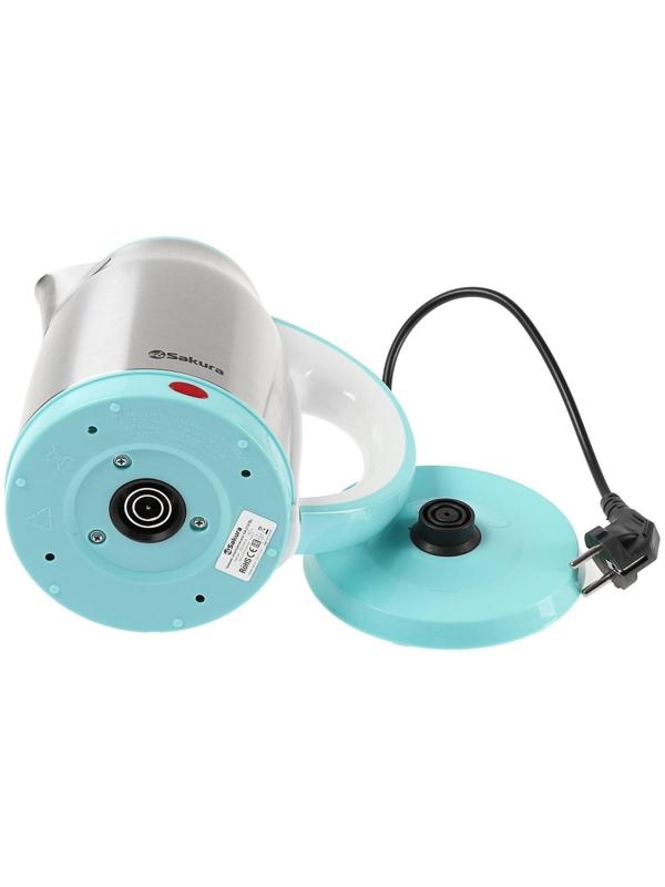 Чайник электрический Sakura SA-2147BL, металл, 1.8 л, 1800 Вт, голубой