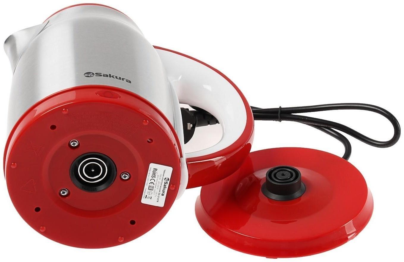Чайник электрический Sakura SA-2147R, металл, 1.8 л, 1800 Вт, красный
