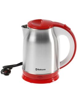 Чайник электрический Sakura SA-2147R, металл, 1.8 л, 1800 Вт, красный
