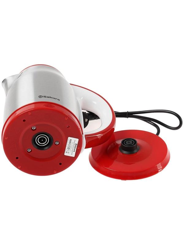 Чайник электрический Sakura SA-2147R, металл, 1.8 л, 1800 Вт, красный