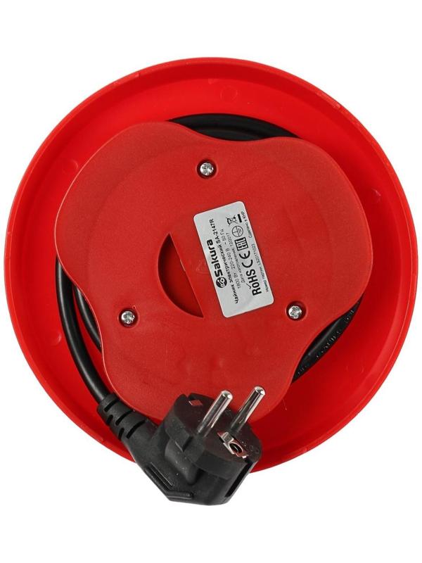 Чайник электрический Sakura SA-2147R, металл, 1.8 л, 1800 Вт, красный
