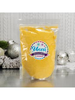 Иней искусственный клеевой для декора «Флок эффект» 120 г, цвет жёлтый