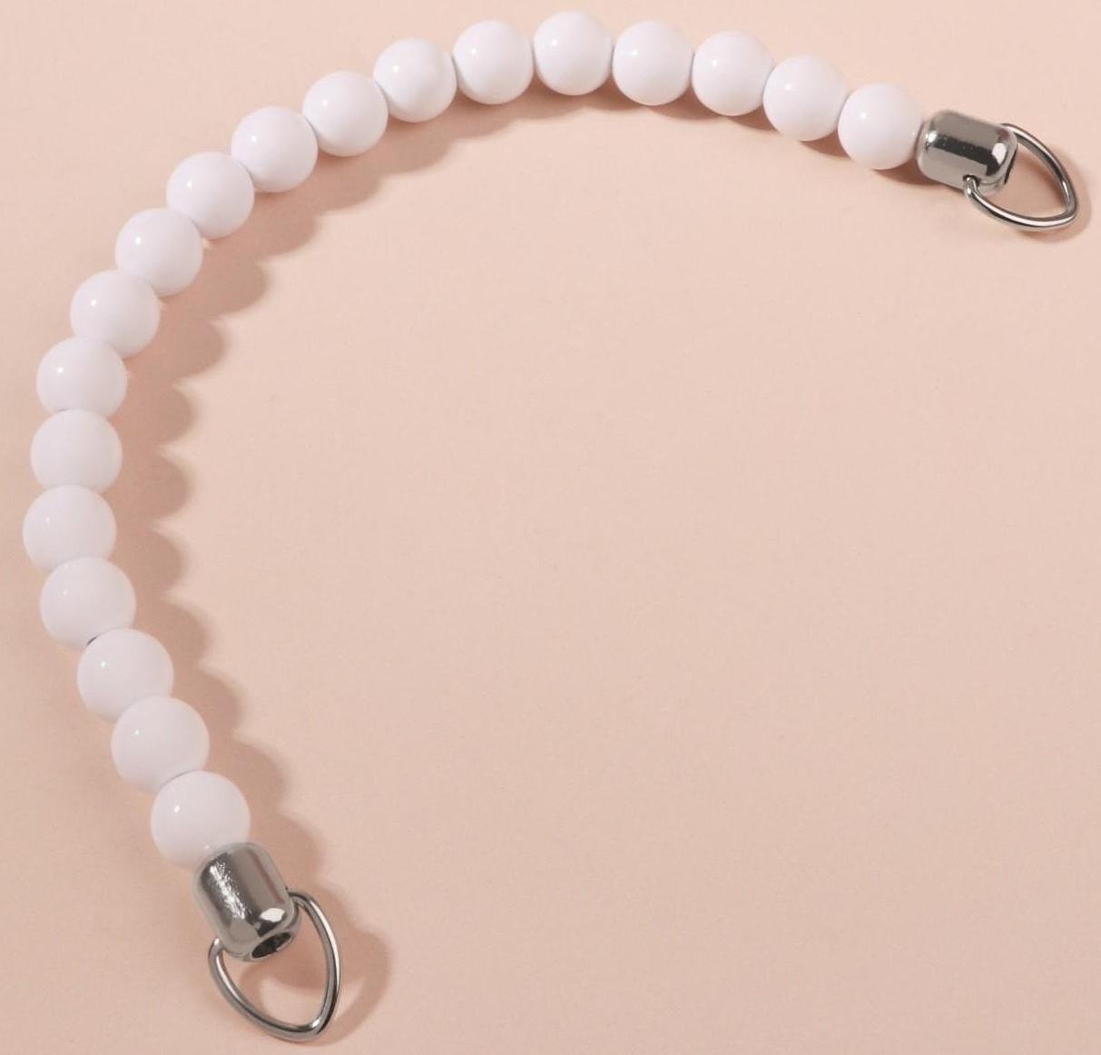 Ручка для сумки, 34 × 1,5 см, цвет белый