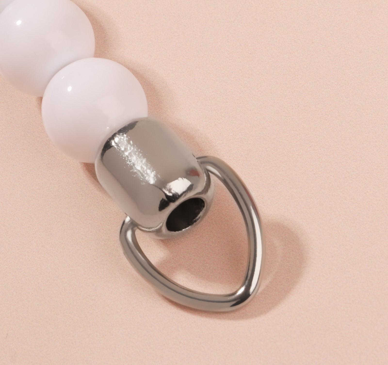 Ручка для сумки, 34 × 1,5 см, цвет белый