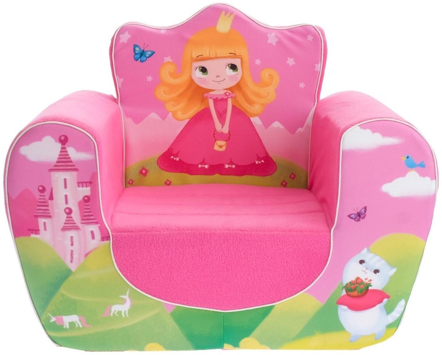 Мягкая игрушка кресло «Принцесса», цвет розовый