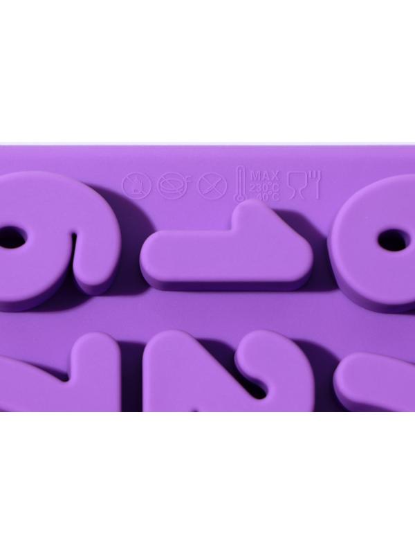 Форма для льда и кондитерских украшений Доляна «Цифры», 16×16×2 см, силикон, 20 ячеек, цвет МИКС