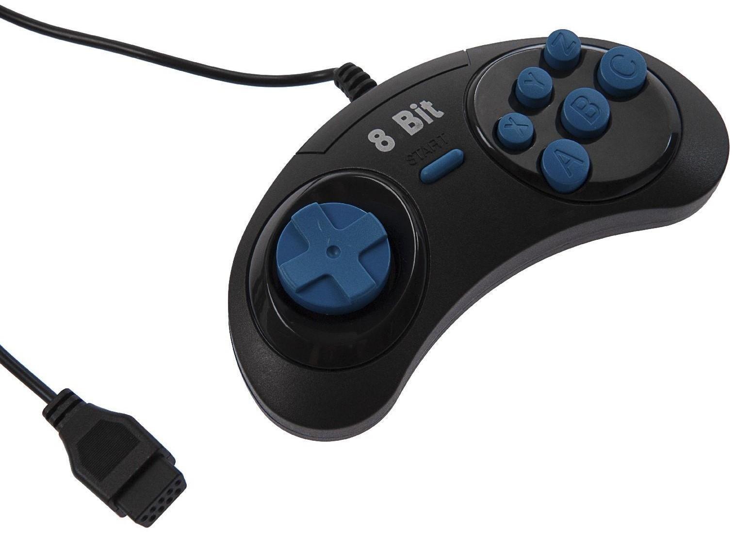 Геймпад для Dendy 8-bit, 9pin (узкий разъем), черный