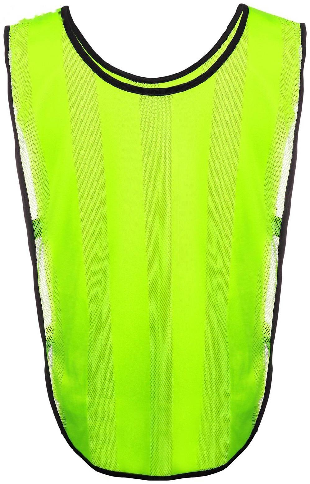 Манишка футбольная на резинке, цвет салатовый