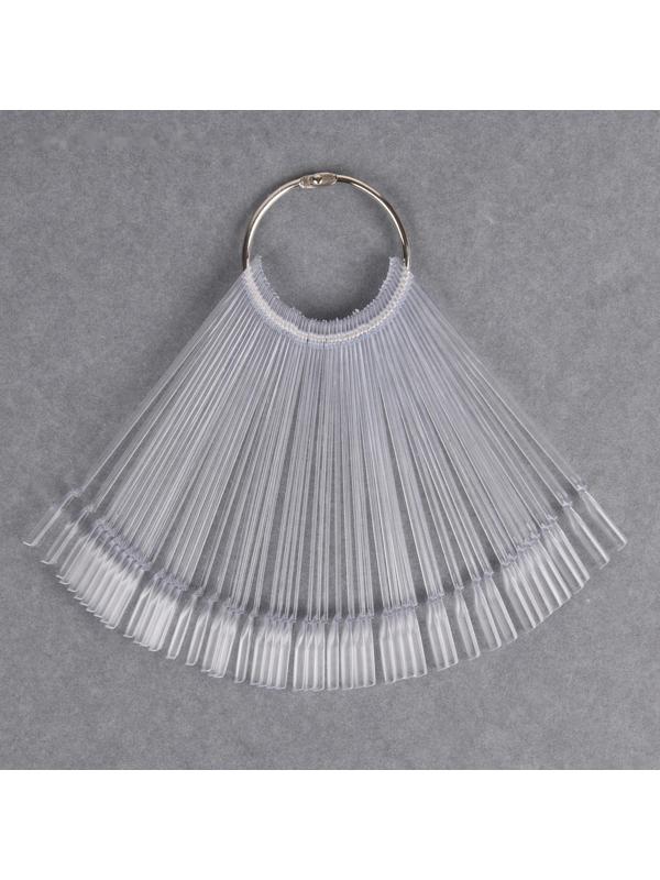 Палитра для лаков на кольце, 50 ногтей, цвет прозрачный