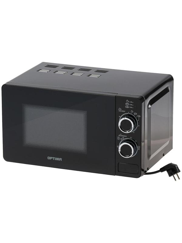 Микроволновая печь OPTIMA MO-2110B, 700 Вт, 20 л, черная