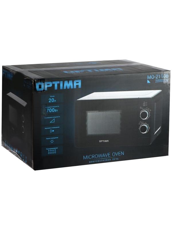 Микроволновая печь OPTIMA MO-2110B, 700 Вт, 20 л, черная