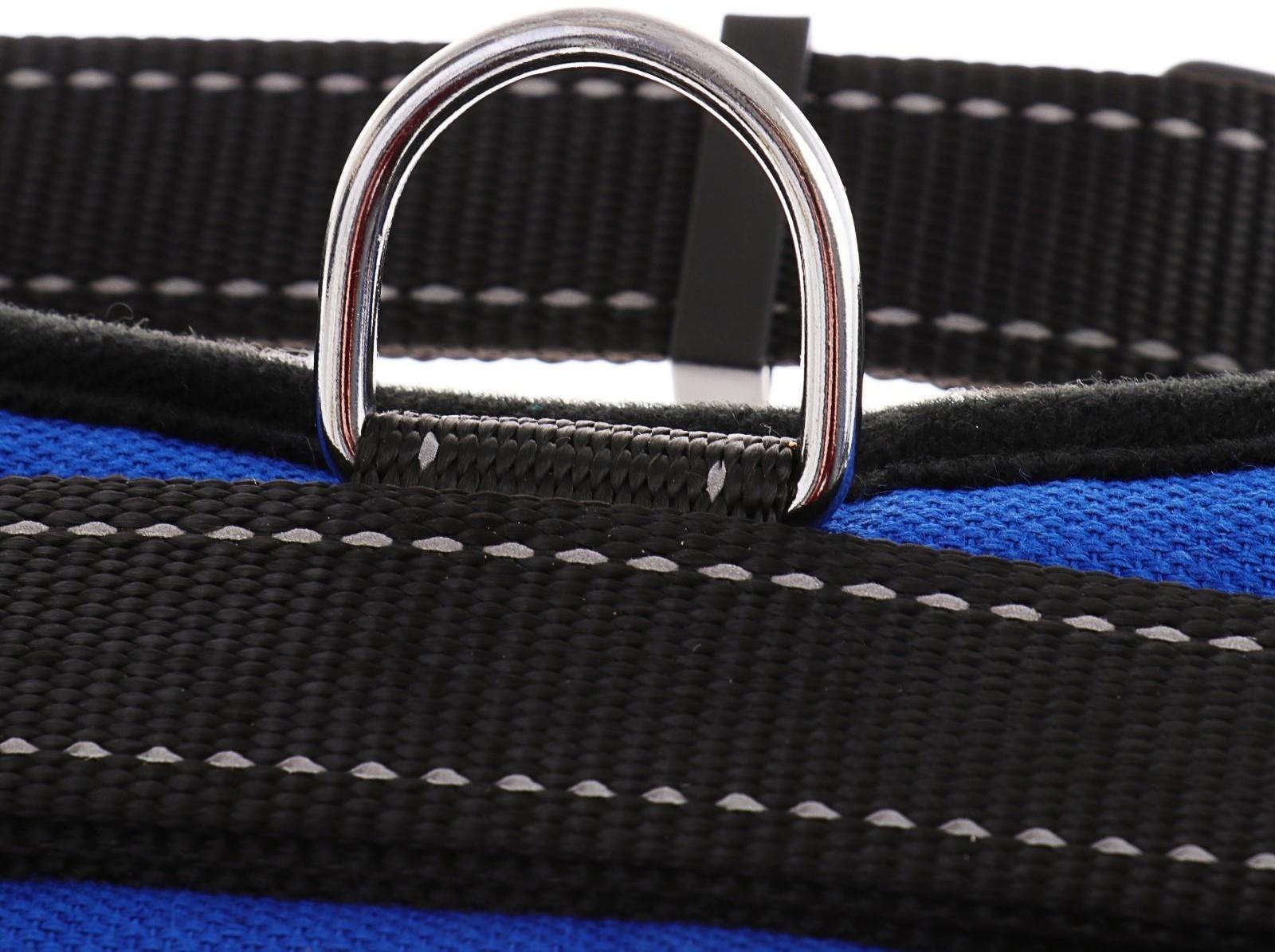 Шлейка мягкая светоотражающая, размер XL, расширенная (ОШ 54-69 см, ОГ 64-86 см), синяя