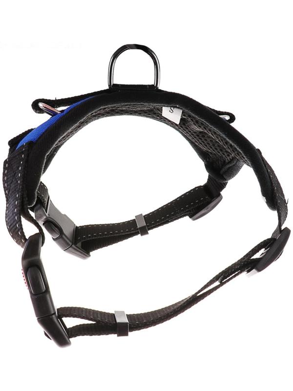 Шлейка мягкая светоотражающая, размер XL, расширенная (ОШ 54-69 см, ОГ 64-86 см), синяя