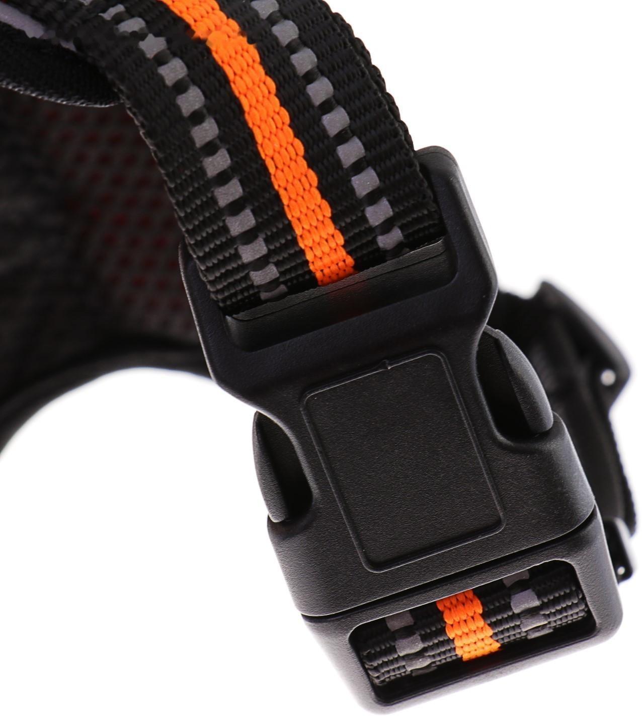 Шлейка мягкая улучшенная, светоотражающая, размер S (ОШ 29-31 см, ОГ 37-45 см), оранжевая