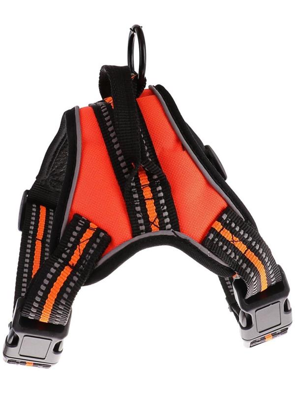 Шлейка мягкая улучшенная, светоотражающая, размер L (ОШ 54-69 см, ОГ 64-86 см), оранжевая