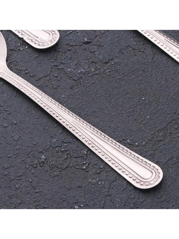 Набор ложек чайных «Ванесса», h=14 см, 12 шт, цвет серебряный