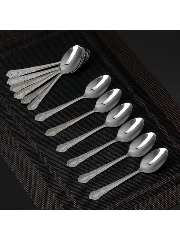 Набор ложек чайных «Камея», h=14 см, 12 шт