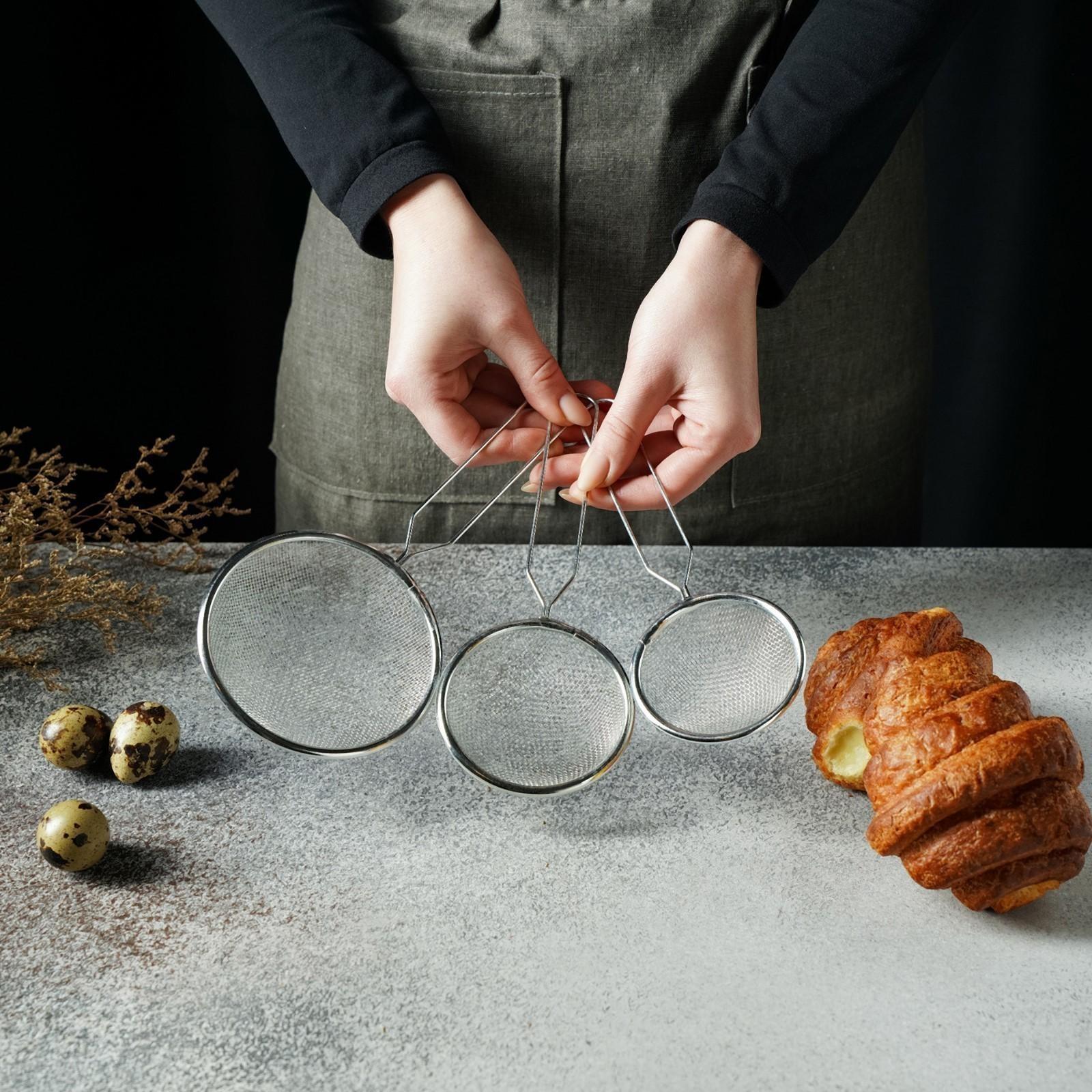 Набор сит Доляна, 3 шт, d=7 см, 8 см, 10 см