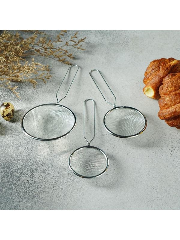 Набор сит Доляна, 3 шт, d=7 см, 8 см, 10 см