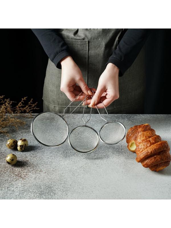 Набор сит Доляна, 3 шт, d=7 см, 8 см, 10 см