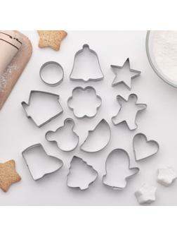 Набор форм для вырезания печенья «Новогодняя сказка», 12 шт