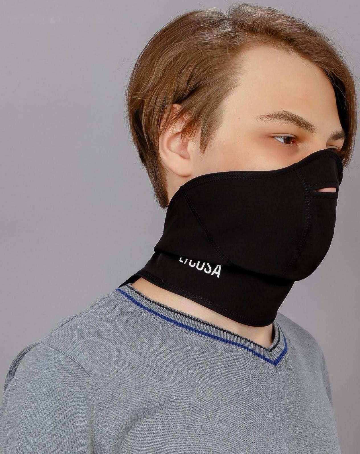 Ветрозащитная маска - подшлемник LYCOSA WINDSTOPPER BLACK