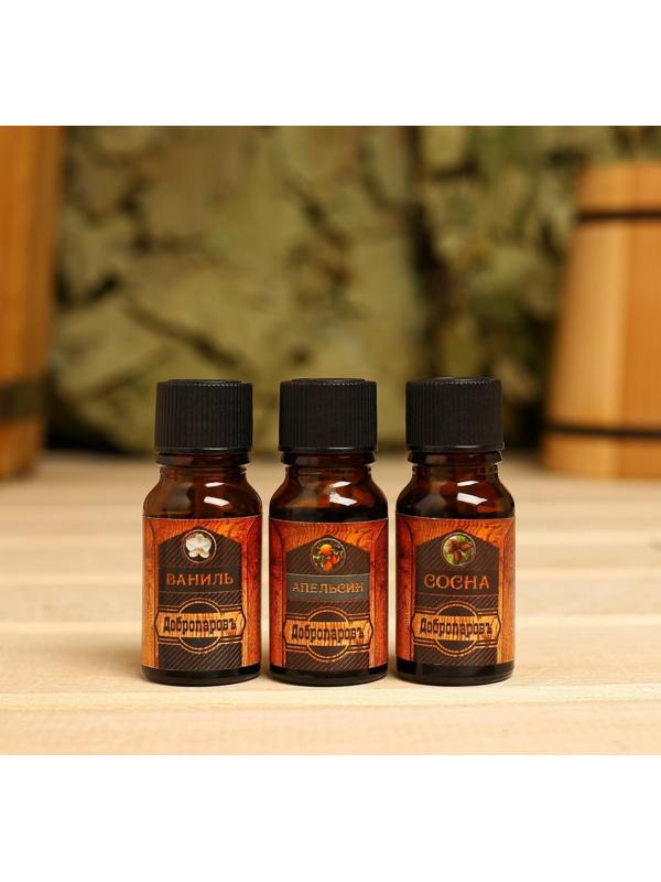 Аромамасло 10мл Добропаровъ, МИКС ароматов: Ваниль, Апельсин, Сосна