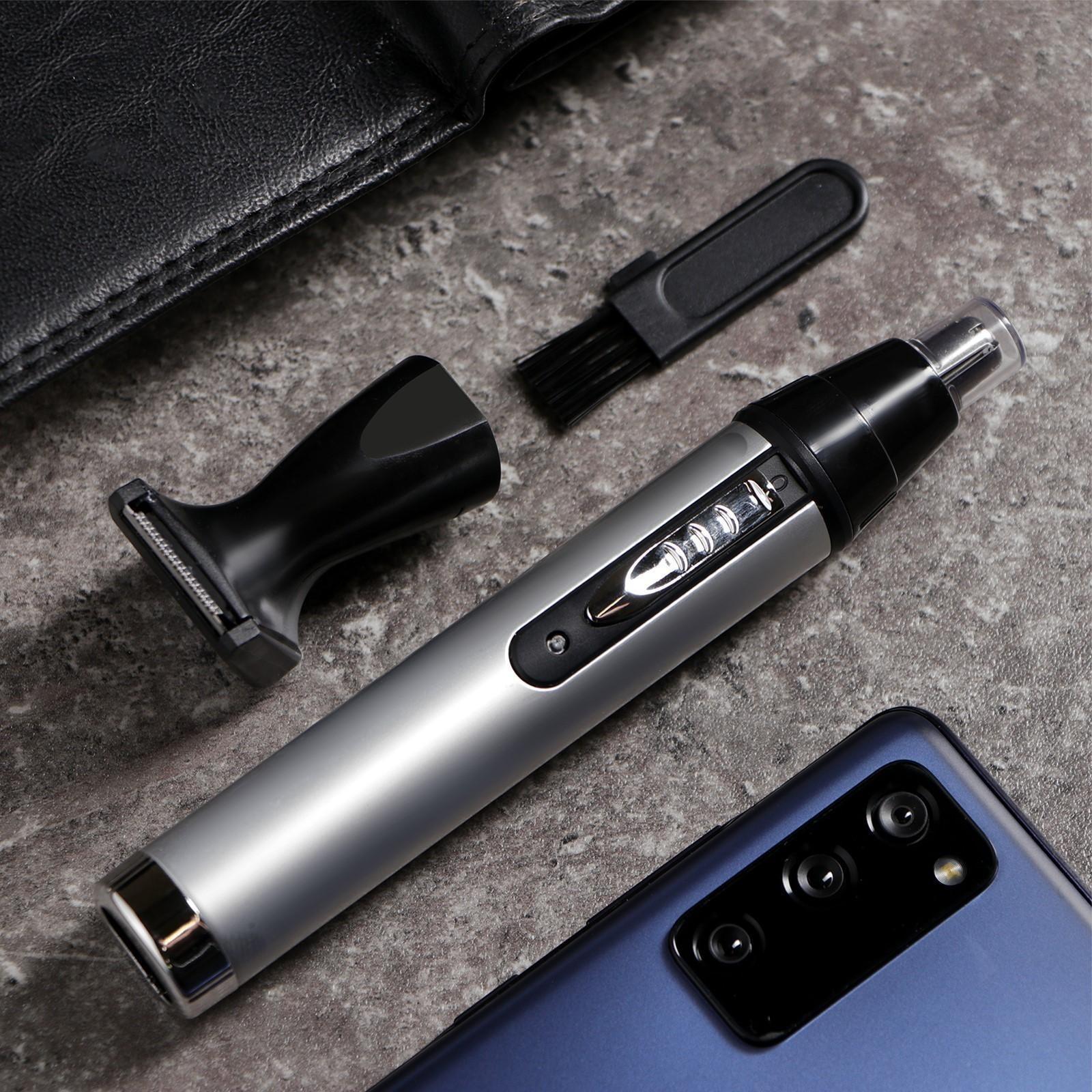 Триммер для волос LuazON LTRI-09, для носа/ушей, 2 насадки, АКБ, серый