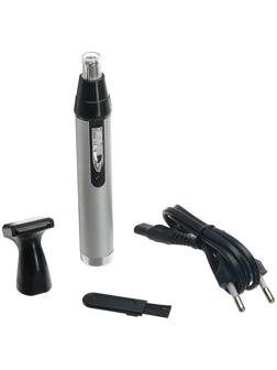 Триммер для волос LuazON LTRI-09, для носа/ушей, 2 насадки, АКБ, серый