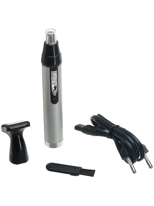 Триммер для волос LuazON LTRI-09, для носа/ушей, 2 насадки, АКБ, серый