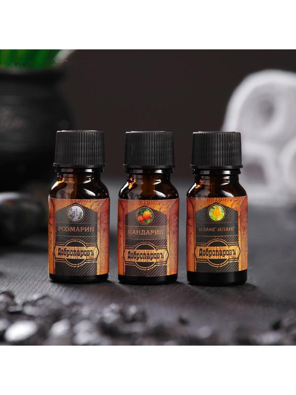 Аромамасло 10мл Добропаровъ, МИКС ароматов: Иланг-Иланг, Розмарин, Мандарин