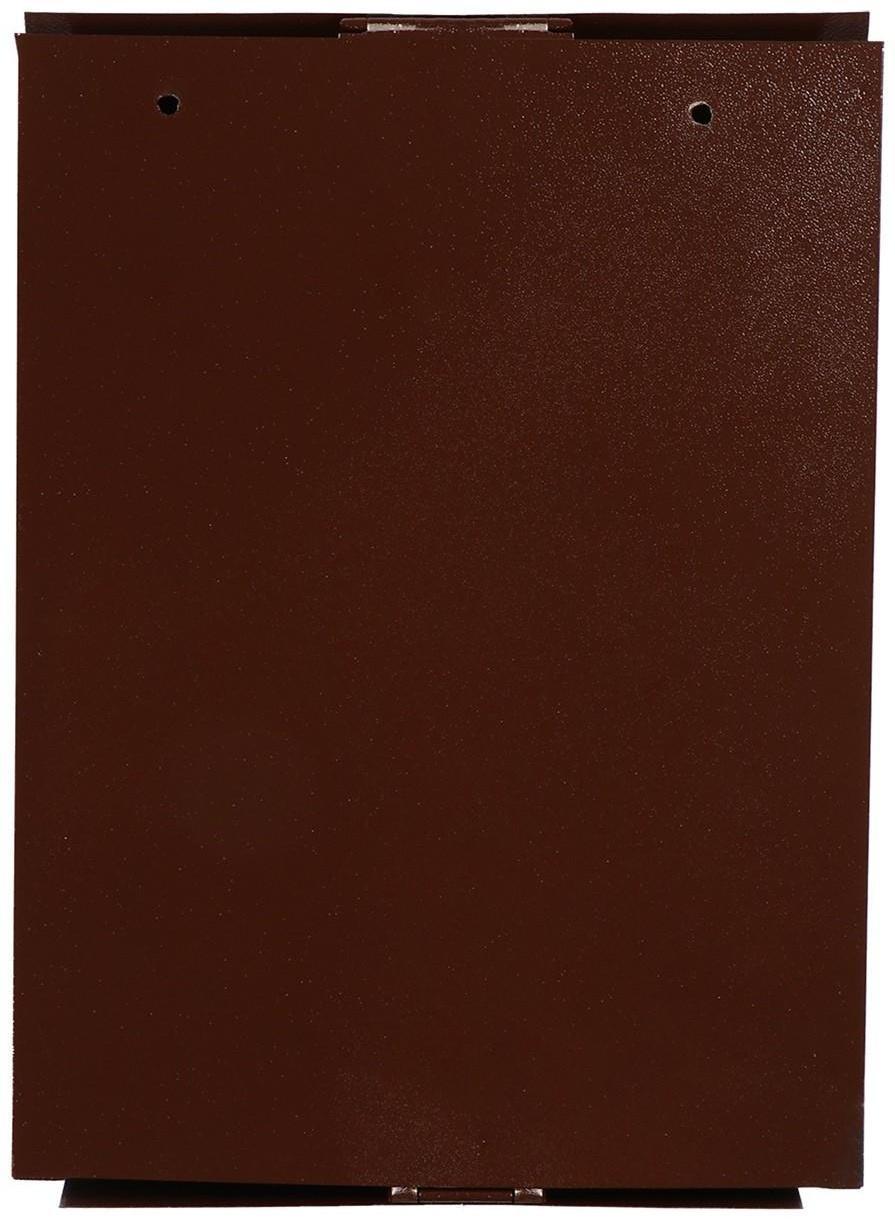 Ящик почтовый с замком, вертикальный, «Почта», коричневый