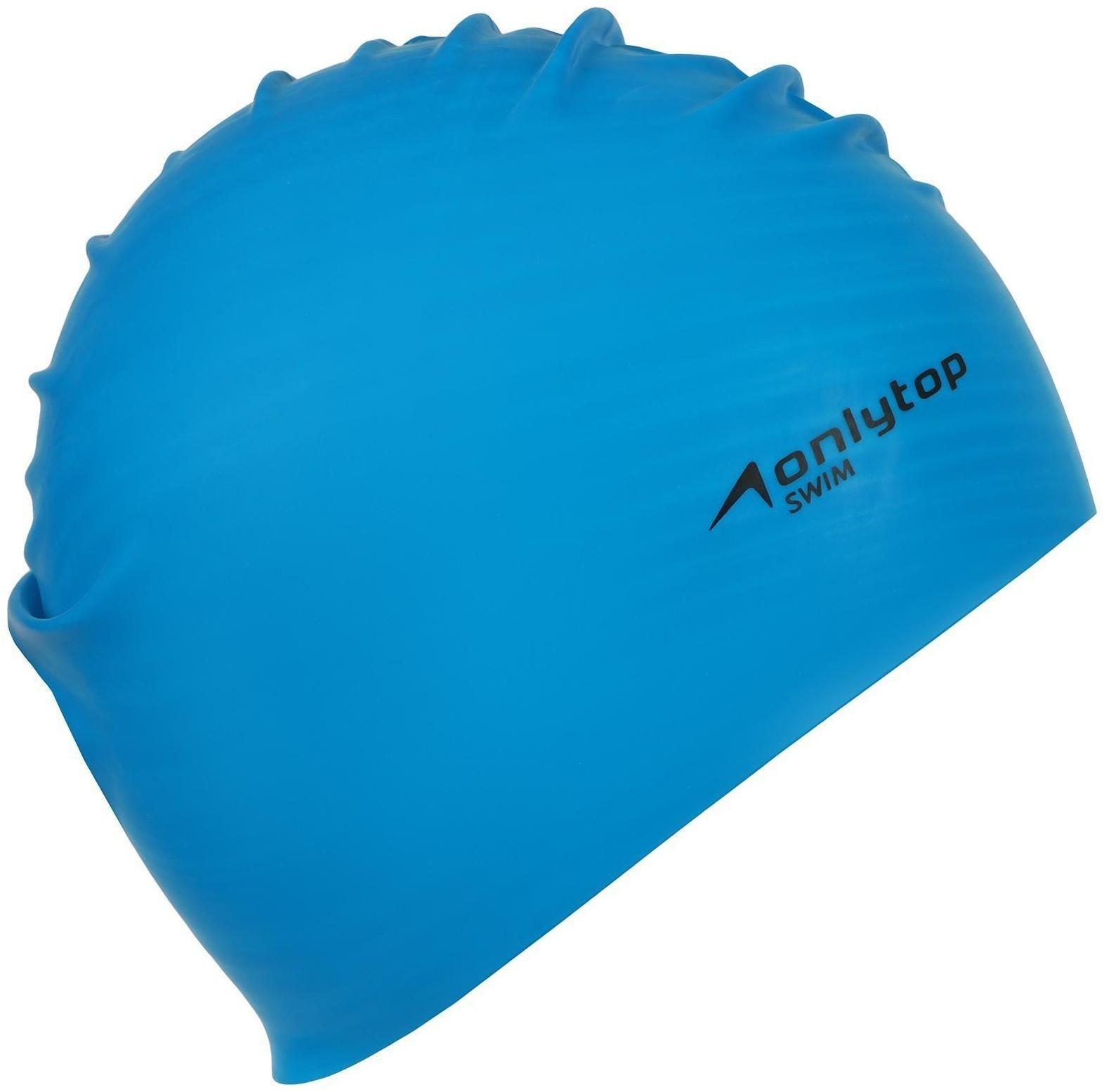 Шапочка для плавания взрослая ONLYTOP Swim, резиновая, обхват 54-60 см, цвета микс