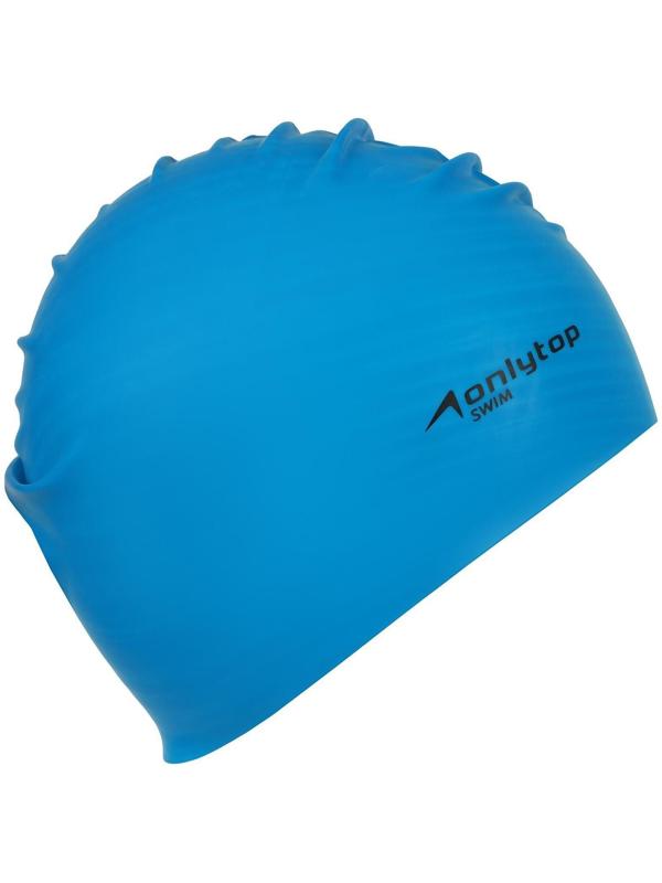 Шапочка для плавания взрослая ONLYTOP Swim, резиновая, обхват 54-60 см, цвета микс