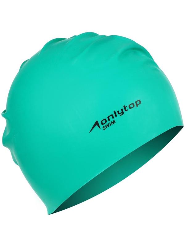 Шапочка для плавания взрослая ONLYTOP Swim, резиновая, обхват 54-60 см, цвета микс