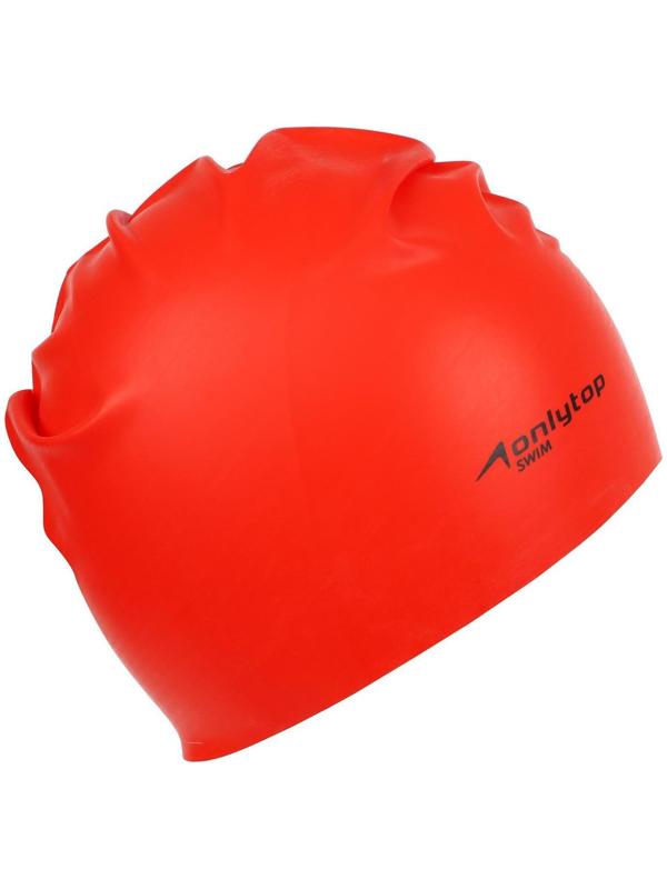 Шапочка для плавания взрослая ONLYTOP Swim, резиновая, обхват 54-60 см, цвета микс