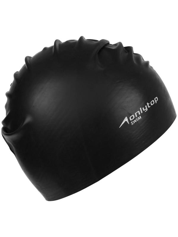 Шапочка для плавания взрослая ONLYTOP Swim, резиновая, обхват 54-60 см, цвета микс