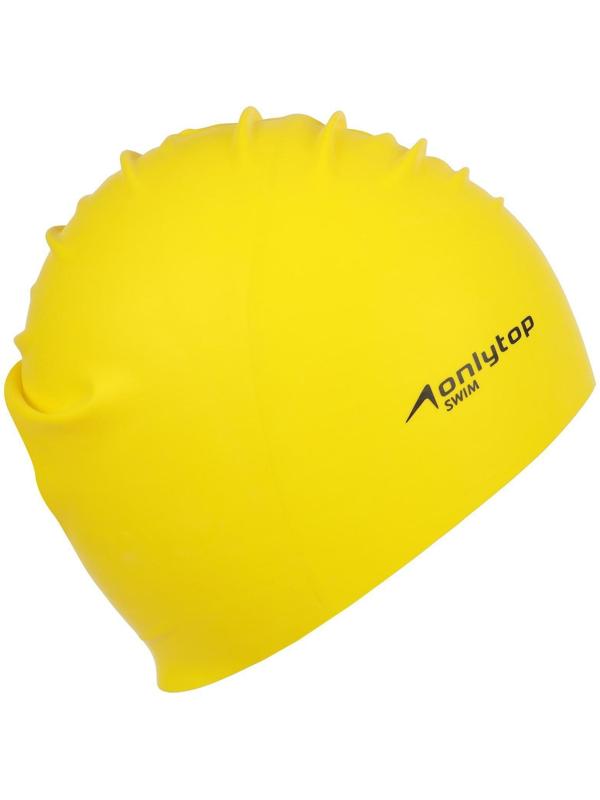 Шапочка для плавания взрослая ONLYTOP Swim, резиновая, обхват 54-60 см, цвета микс