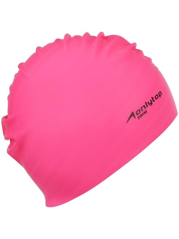 Шапочка для плавания взрослая ONLYTOP Swim, резиновая, обхват 54-60 см, цвета микс