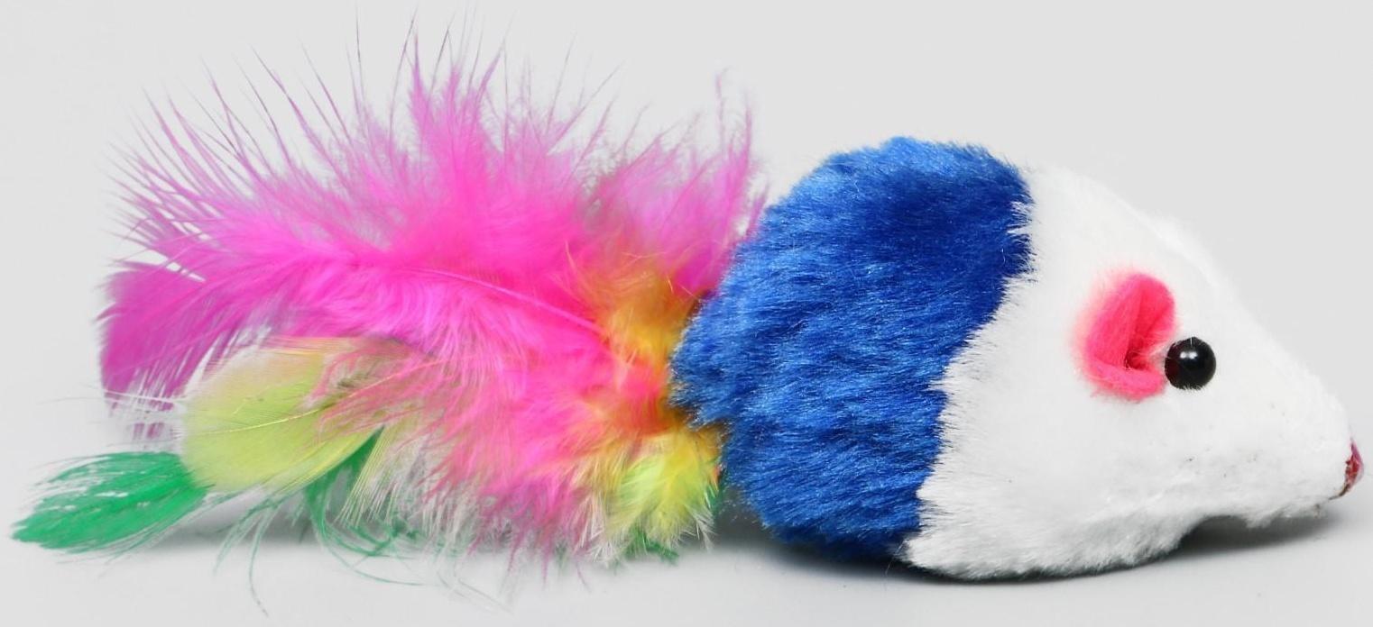 Набор игрушек для кошек: мышь 5 см и игрушка с бубенчиком «Амфитеатр», 6,8 х 4 см, микс цветов