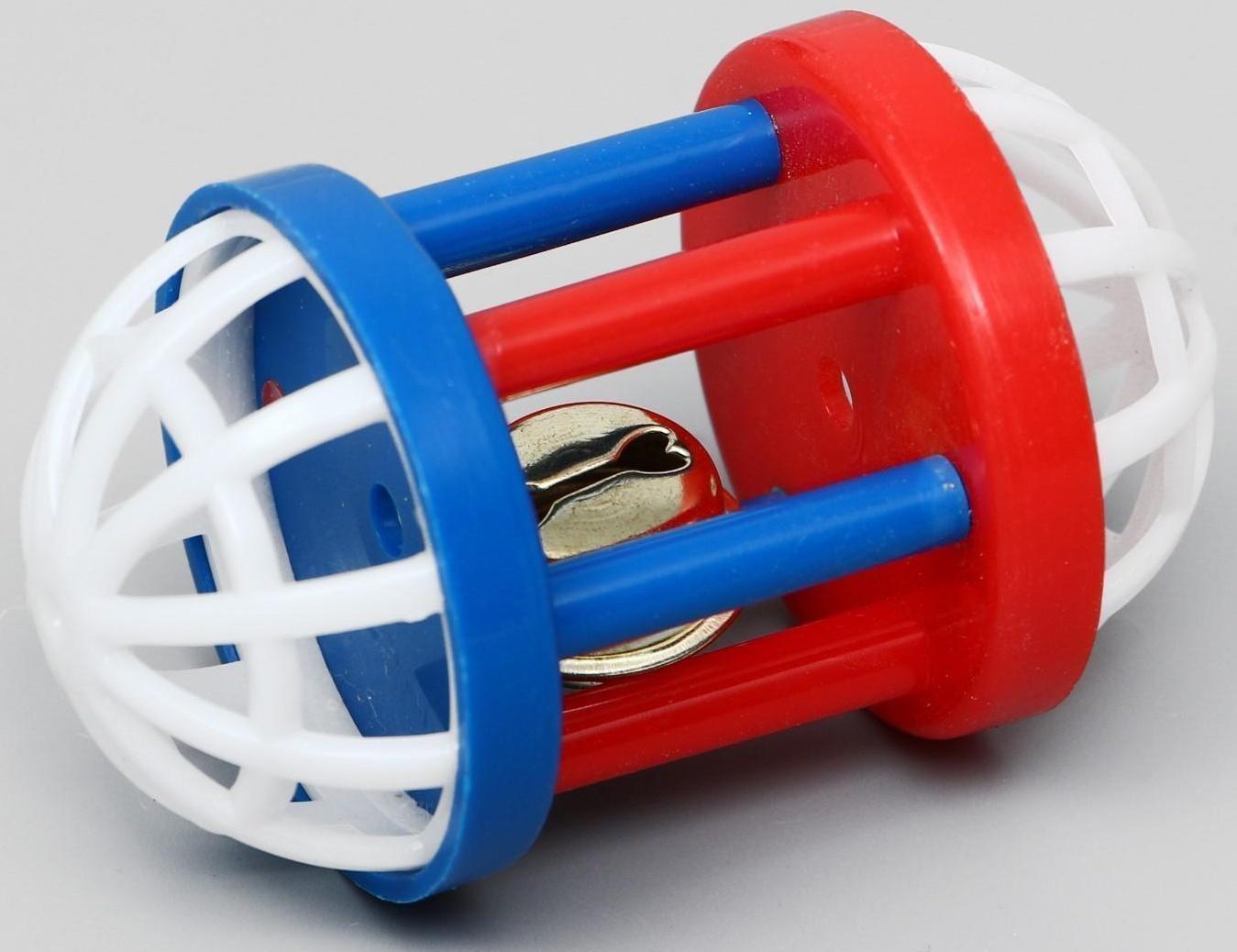 Набор игрушек для кошек: мышь 5 см и игрушка с бубенчиком «Амфитеатр», 6,8 х 4 см, микс цветов