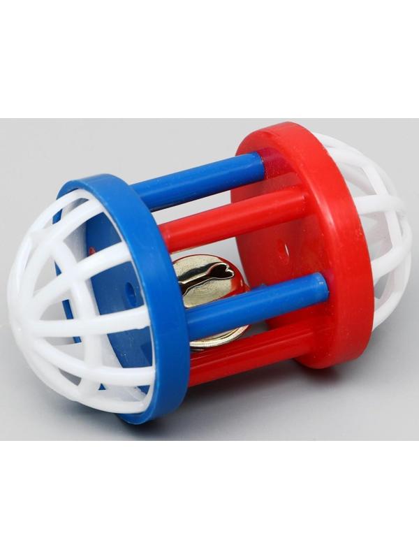 Набор игрушек для кошек: мышь 5 см и игрушка с бубенчиком «Амфитеатр», 6,8 х 4 см, микс цветов