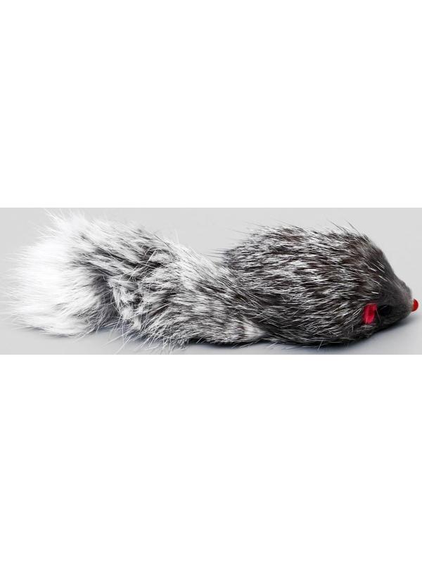 Мышь из натурального меха, 5 см, серая