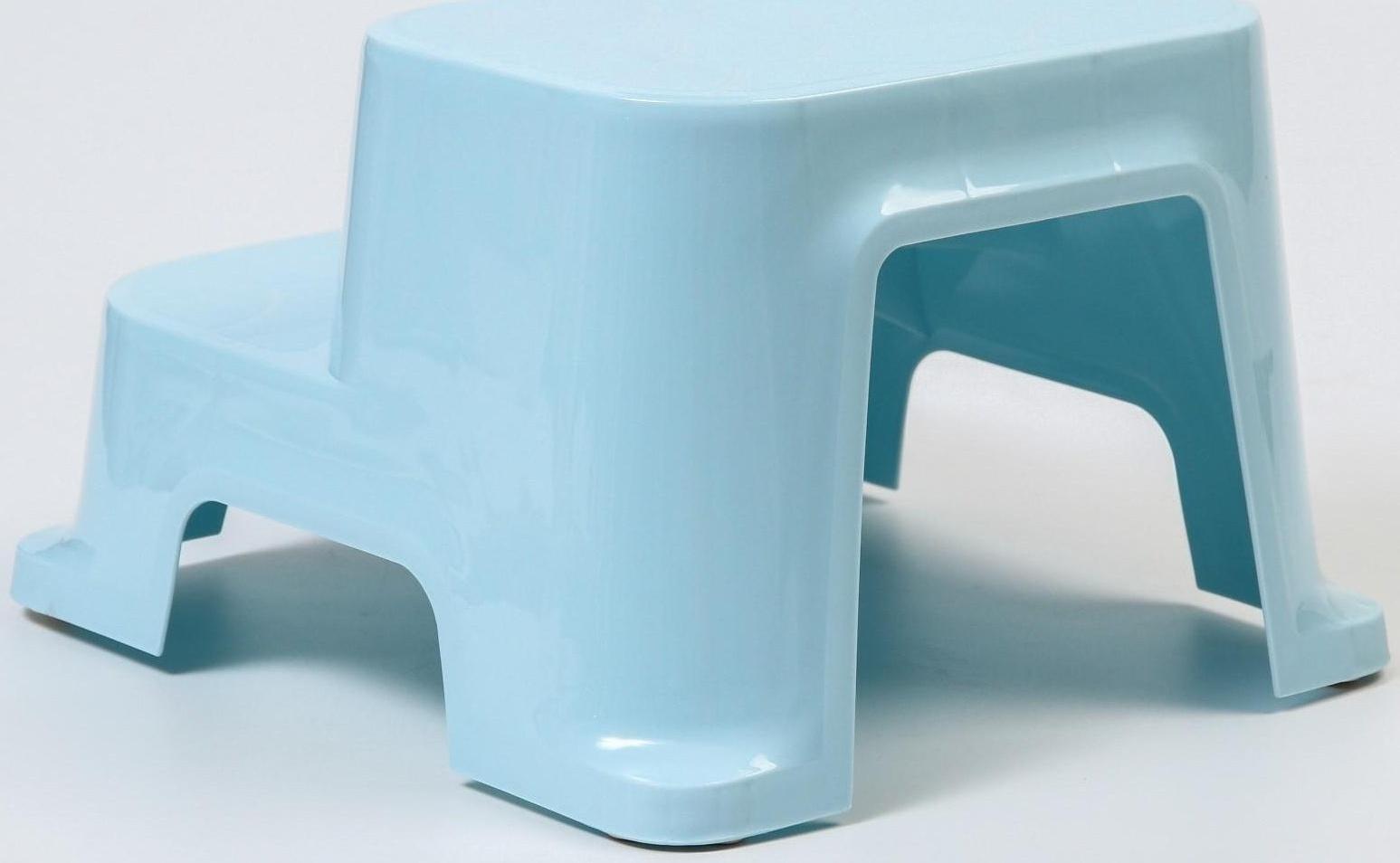 Табурет-подставка детский, цвет светло-голубой