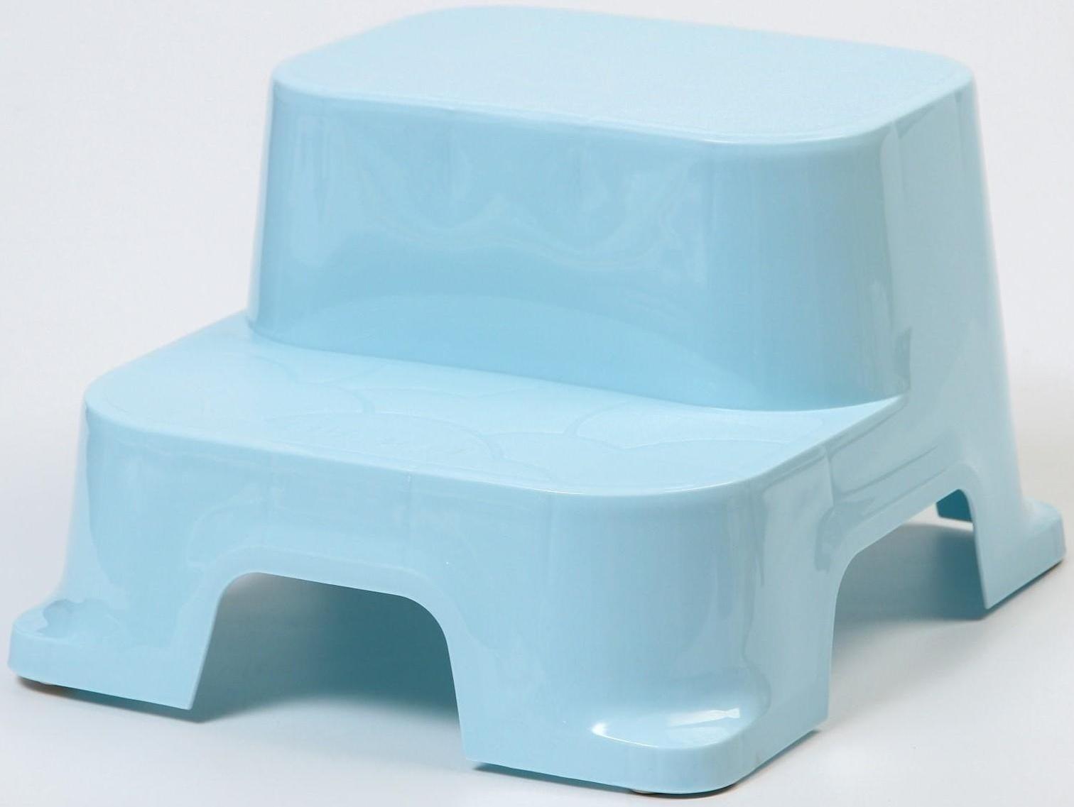 Табурет-подставка детский, цвет светло-голубой