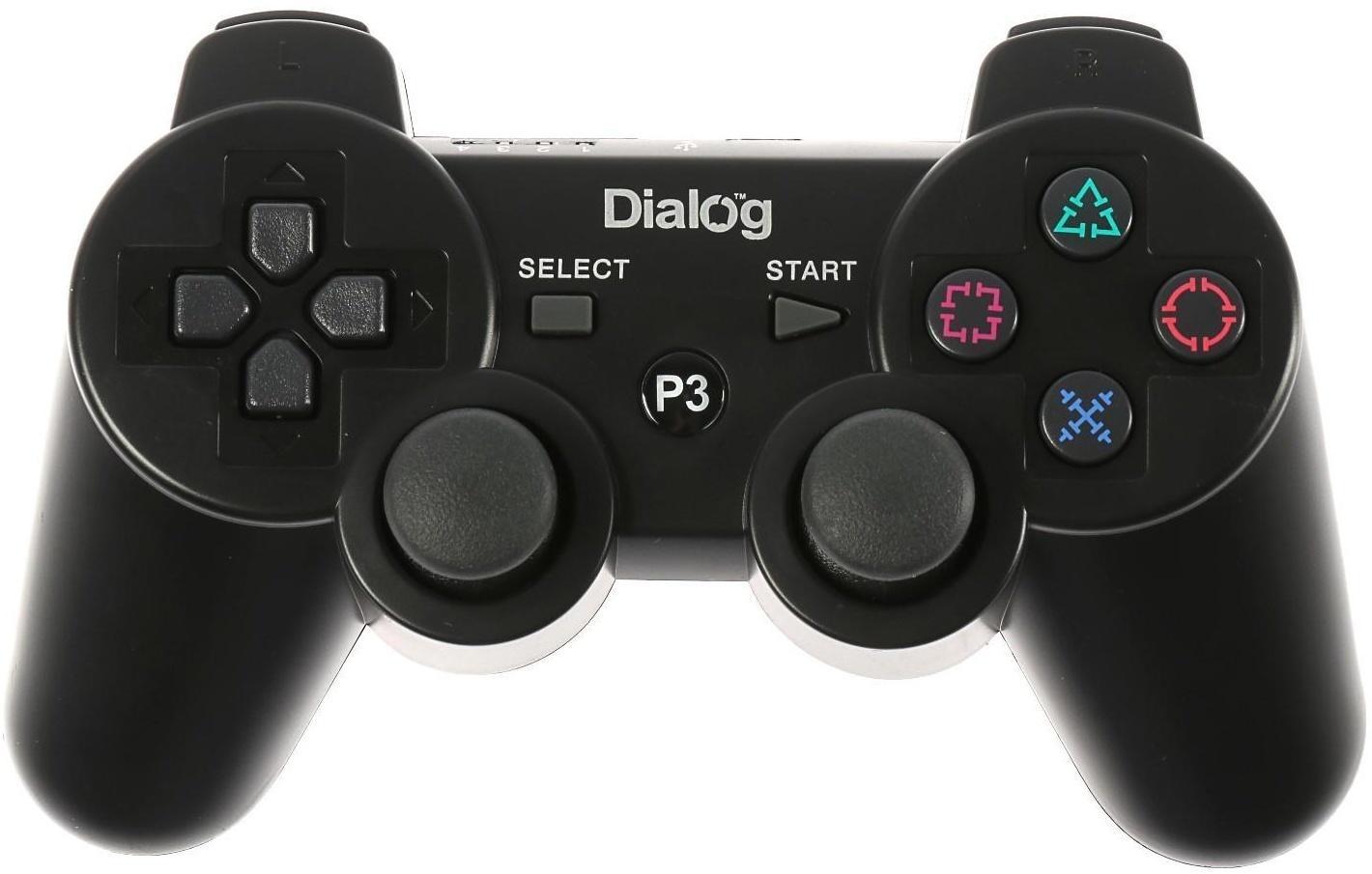 Геймпад Dialog Gan-Kata GP-A16RF, беспроводной, вибрация, для PS3, USB, черный