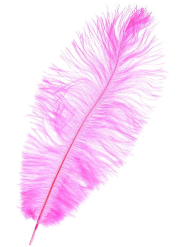 Перо для декора, размер: 20-24 см, цвет розовый
