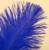 Перо для декора, размер:20-24 см, цвет синий