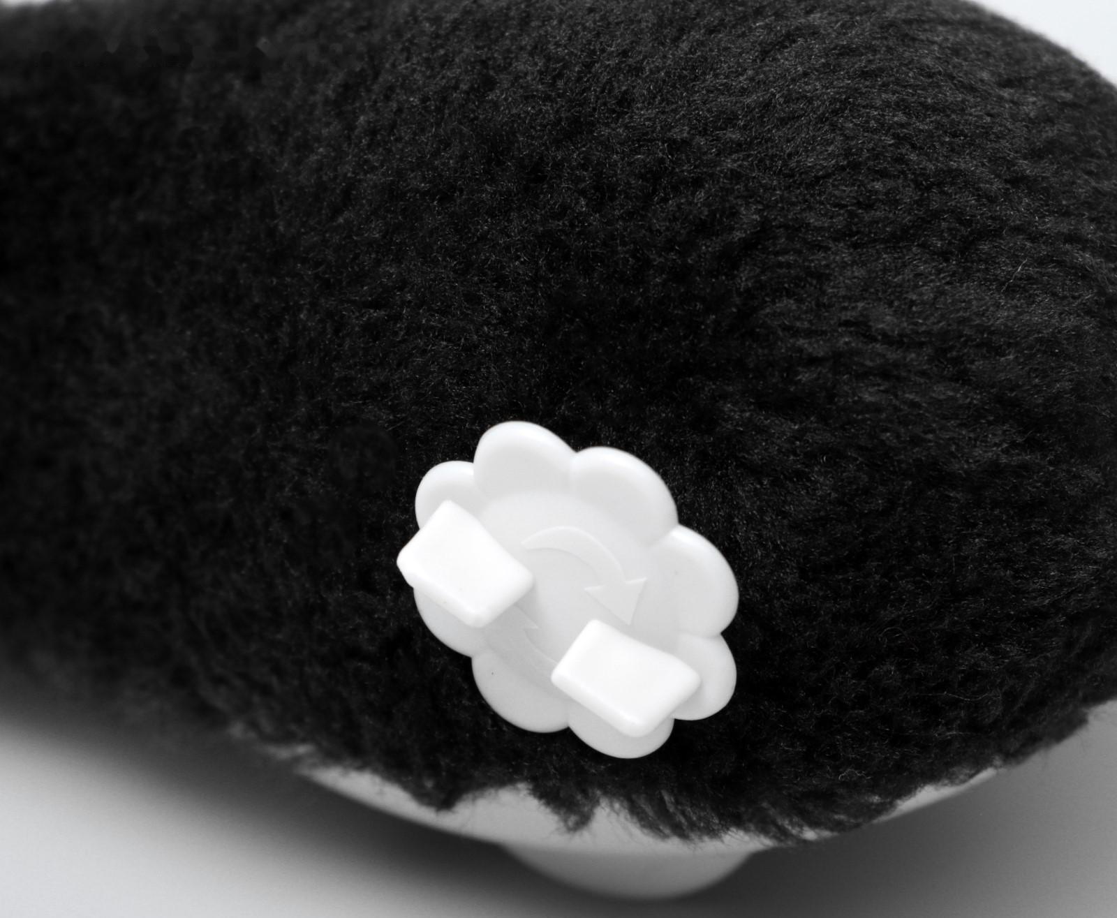 Мышь заводная меховая, 12 см, чёрная